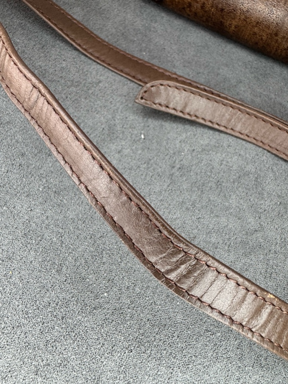 Tooled Western Style Crossbody Bag Brown Faux Leather Small Festival Purse Boho - Picture 9 of 11